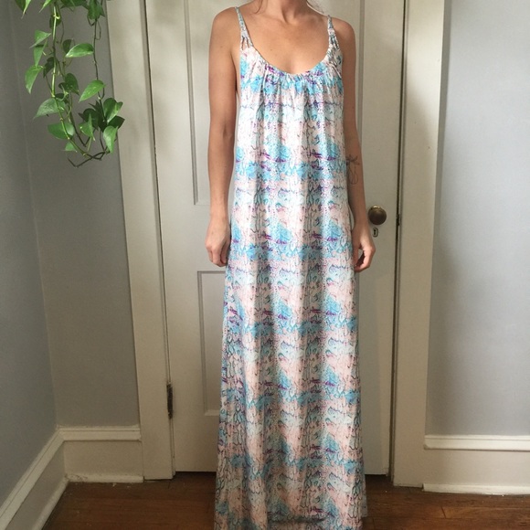 Lovers + Friends Dresses & Skirts - Lovers + Friends Pastel Reptile Print Maxi Dress